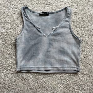 Gray Tank Cropped Top